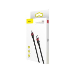 Baseus Cafule USB 2.0 Type-C Cable 1m - Premium Quality in Black & Red for Fast Charging and Data Transfer - Model: 695315628521